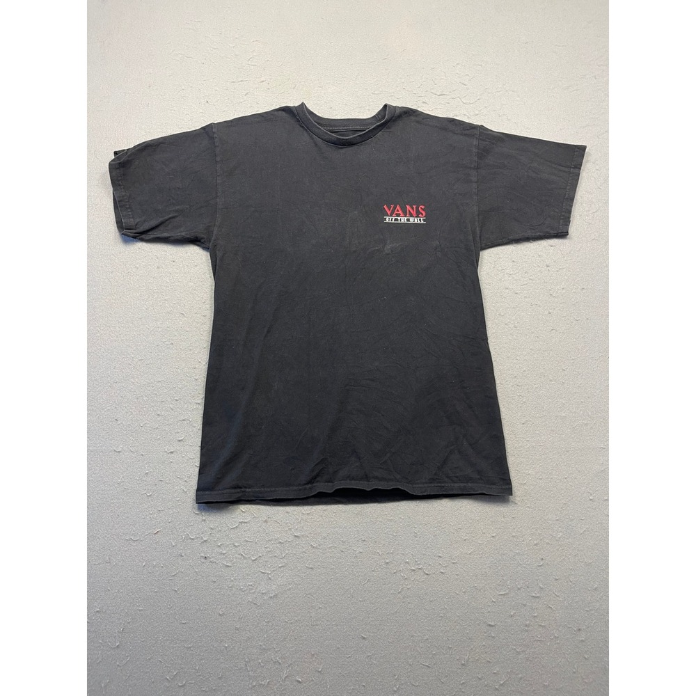 Vans T-Shirt 100% Cotton Black Boar Graphic Medium Mens